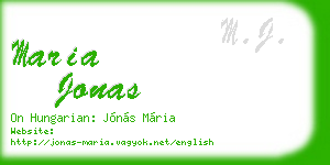 maria jonas business card