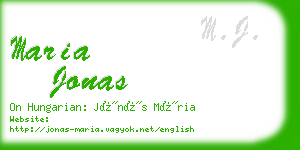 maria jonas business card